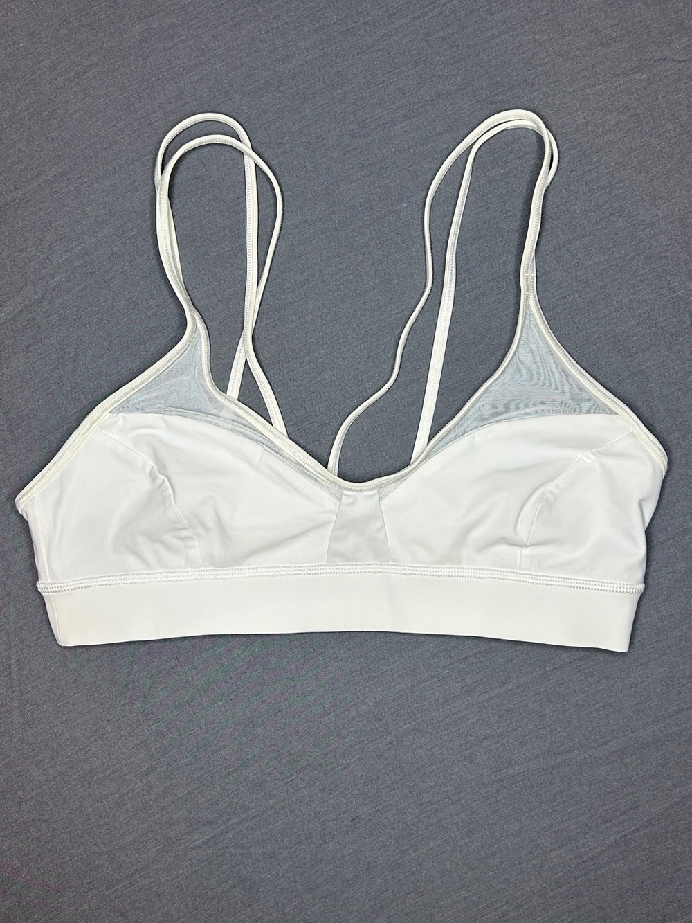 lululemon athletica White Double-Strap Light Support Sports Bra